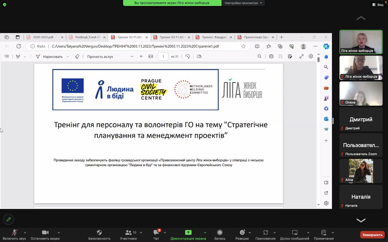 Розвиток компетентностей: стратегічне планування та менеджмент проєктів для членів та волонтерів ГО